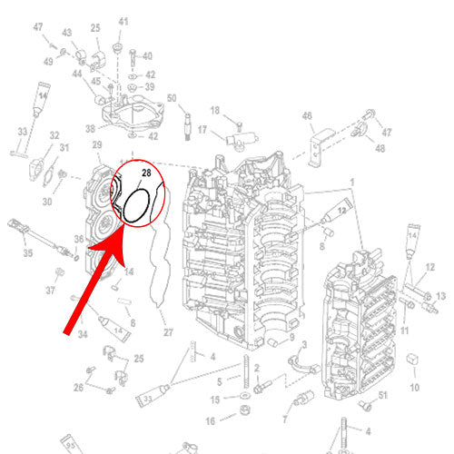 Powerhead Gasket Kit - Mercury, Mariner 200-250hp 3.0L EFI/DFI
