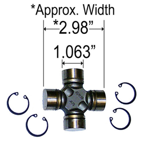 U Joint Bearing Assembly with External Clips