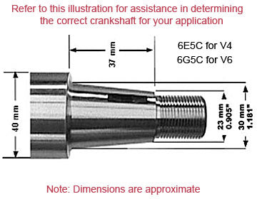 New Crankshaft - Yamaha 90 degree V6 small taper
