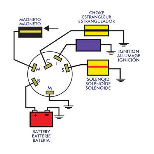 Ignition Switch, 6 Terminal - Johnson, Evinrude Outboards