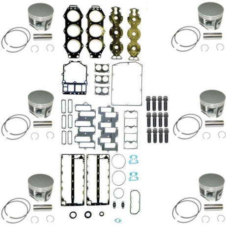 Powerhead Rebuild Kit - Yamaha V6 Carbureted with Horizontal Reeds