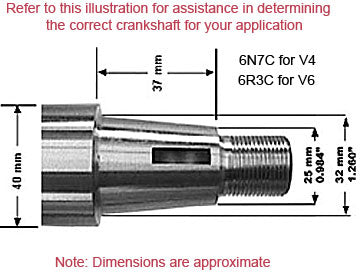 New Crankshaft - Yamaha 90 degree V6 big taper